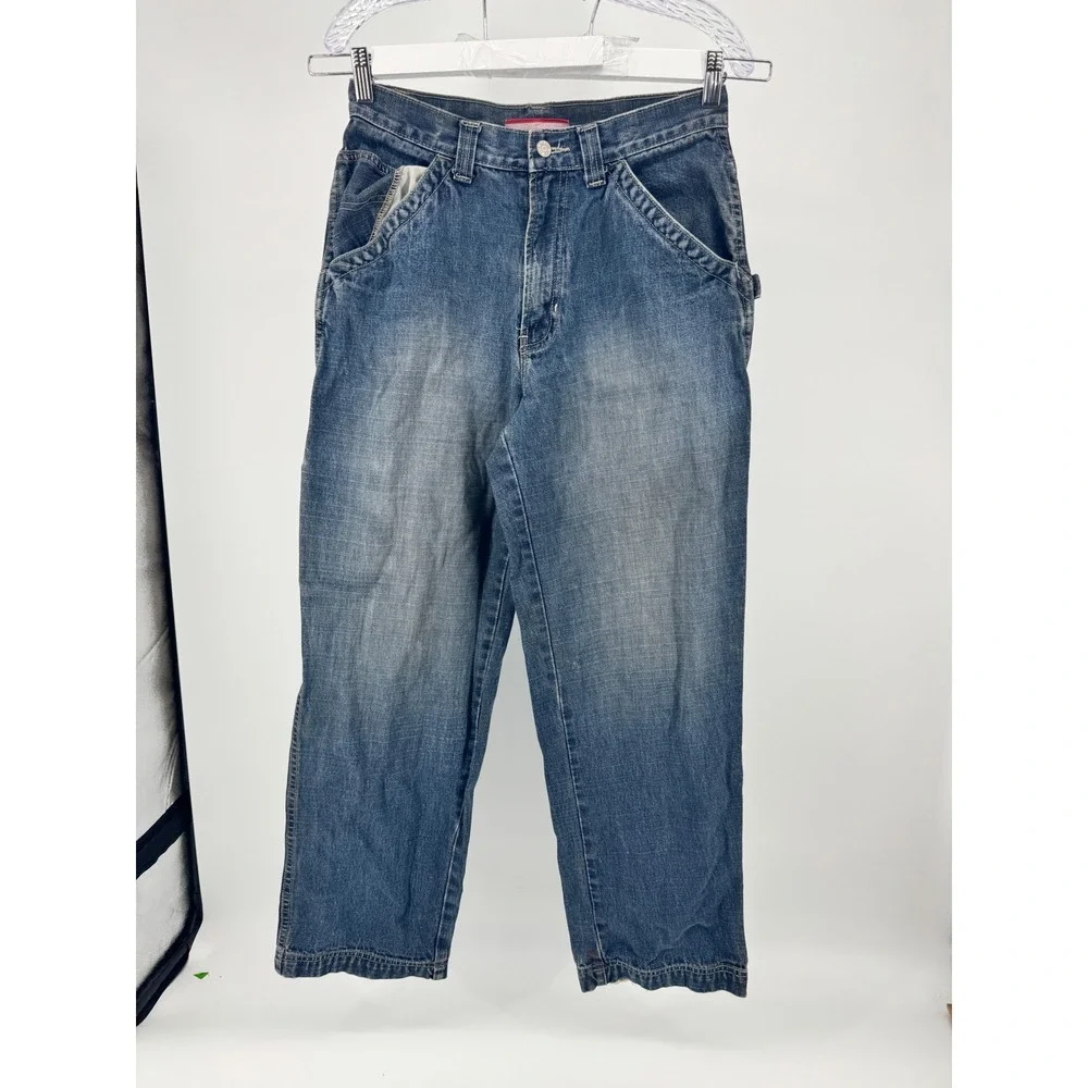 Old Navy Carpenter Jeans Mens 30x30 Blue‎ Vintage 2002 Relaxed Workwear Utility